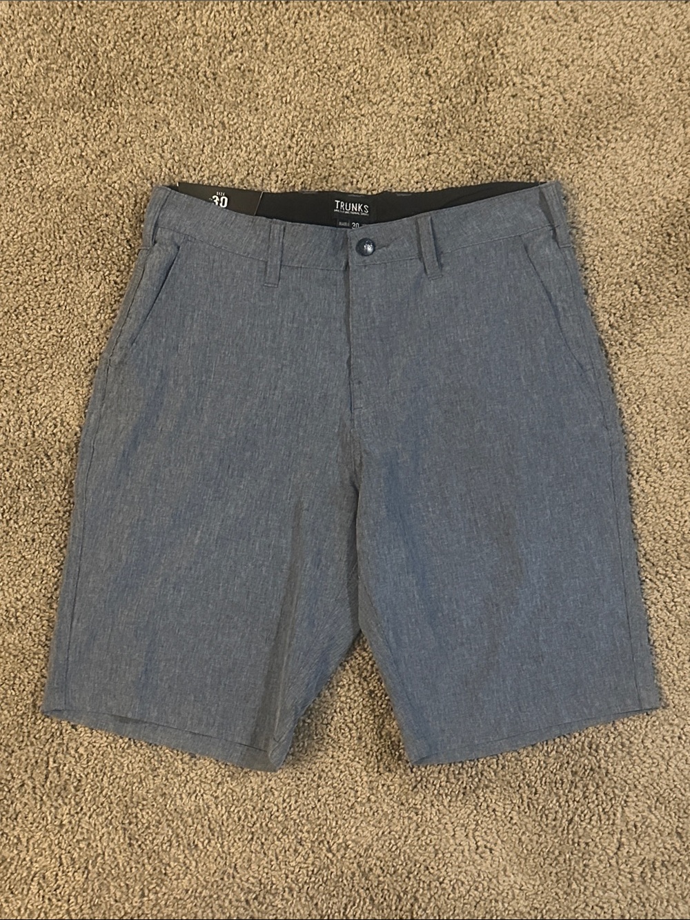 Trunks Co. Men’s Flat Front Gray Shorts